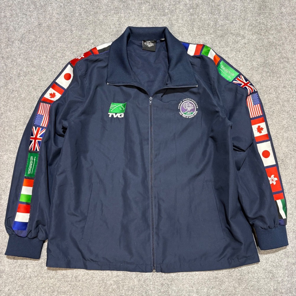 Breeders Cup 2009 World Championships Santa Anita Flag Sleeve Track Jacket L